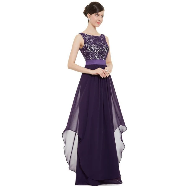 Chic / Beautiful Casual Summer Maxi Dresses 2019 A-Line / Princess Lace Scoop Neck Sleeveless Floor-Length / Long Womens Clothing