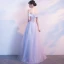 Schöne Himmelblau Brautjungfernkleider 2018 A Linie Mit Spitze Applikationen Perle Off Shoulder Rückenfreies Ärmellos Lange Kleider Für Hochzeit