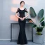 Chic / Beautiful Burgundy Evening Dresses  2019 Trumpet / Mermaid Crystal V-Neck Sleeveless Backless Floor-Length / Long Formal Dresses