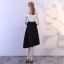 Unique Noir Blanche de retour Robe De Graduation 2018 Princesse De l'épaule Dos Nu Sans Manches Mi-Longues Robe De Ceremonie