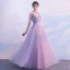 Chic / Beautiful Prom Dresses 2018 A-Line / Princess Beading Crystal Pearl Appliques V-Neck Backless Sleeveless Floor-Length / Long Formal Dresses