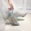 Glittrande Silver Brudskor 2019 Läder Kristall Rhinestone 9 cm Stilettklackar Spetsiga Bröllop Pumps