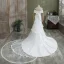 Élégant Ivoire Trompette / Sirène Satin Robe De Mariée 2021 De l'épaule Manches Courtes Dos Nu Cathedral Train