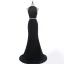 Chic / Belle 2 Pièces Noire Robe De Soirée 2018 Trompette / Sirène Encolure Dégagée Sans Manches Perlage En Dentelle Fleur Paillettes Faux Diamant Dos Nu Train De Balayage Robe De Ceremonie