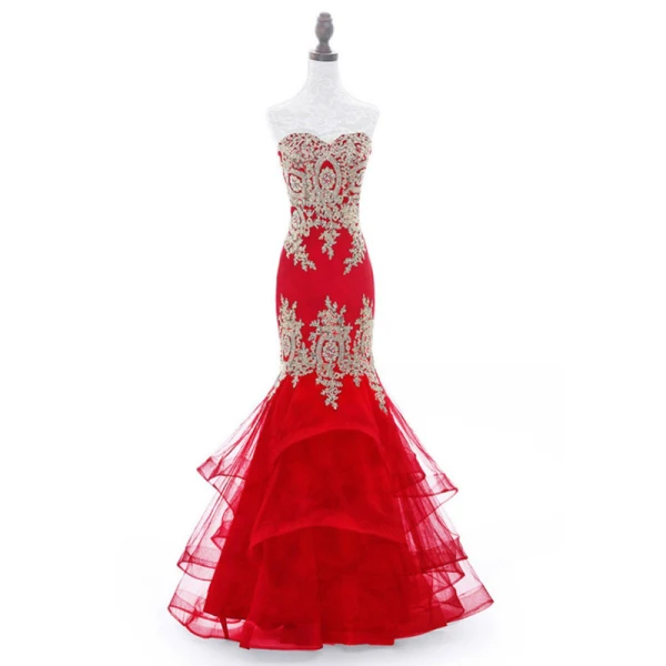 Charmant Noire Robe De Soirée 2018 Trompette / Sirène Bustier Dos Nu En Dentelle Fleur Faux Diamant Sans Manches Longue Robe De Ceremonie