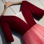 Chic / Beautiful Burgundy Evening Dresses  2019 A-Line / Princess V-Neck Suede 1/2 Sleeves Backless Sequins Floor-Length / Long Formal Dresses