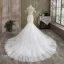 Sexy White Trumpet / Mermaid Wedding Dresses 2021 Spaghetti Straps Beading Pearl Rhinestone Lace Flower Sleeveless Backless Cathedral Train Wedding