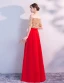 Elegante Rot Abendkleider 2019 A Linie Off Shoulder Pailletten Spitze Quaste Kurze Ärmel Rückenfreies Lange Festliche Kleider