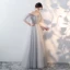 Proste / Simple Szary Sukienki Na Bal 2019 Princessa Przy Ramieniu Wzburzyć Spleciona Kótkie Rękawy Bez Pleców Długie Sukienki Wizytowe