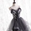 Fashion Grey Ruffle Prom Dresses 2021 A-Line / Princess Spaghetti Straps Beading Sequins Sleeveless Backless Floor-Length / Long Prom Formal Dresses