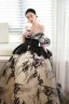 Fashion Champagne Prom Dresses 2023 A-Line / Princess Off-The-Shoulder Short Sleeve Backless Floor-Length / Long Prom Formal Dresses