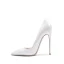 Chic / Beautiful Ivory Office OL Pumps 2020 Patent Leather 12 cm Stiletto Heels Pointed Toe Pumps