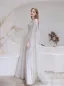 Charming High-end Grey Evening Dresses  2021 A-Line / Princess Scoop Neck Beading Rhinestone Sequins Sleeveless Floor-Length / Long Evening Party Formal Dresses