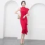 Modern / Fashion Modest / Simple Navy Blue Evening Dresses  2019 Trumpet / Mermaid Scoop Neck Sleeveless Tea-length Formal Dresses