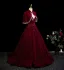 Demure Burgundy Sequins Prom Dresses 2025 A-Line / Princess Spaghetti Straps Sleeveless Backless Floor-Length / Long Formal Dresses