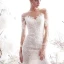 Charmant Ivoire Robe De Mariée 2019 Trompette / Sirène Transparentes Encolure Dégagée Perlage En Dentelle Fleur 3/4 Manches Chapel Train