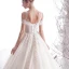 Élégant Champagne Robe De Mariée 2019 Princesse Encolure Dégagée Perlage En Dentelle Fleur Sans Manches Dos Nu Cathedral Train