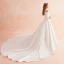 Modest / Simple Ivory Winter Wedding Dresses 2019 A-Line / Princess Off-The-Shoulder 1/2 Sleeves Backless Royal Train