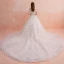 Charmant Ivory / Creme Brautkleider / Hochzeitskleider 2019 A Linie Off Shoulder Perlenstickerei Quaste Spitze Blumen Pailletten Kurze Ärmel Rückenfreies Königliche Schleppe
