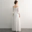 Elegant Ivory Evening Dresses  2019 A-Line / Princess Off-The-Shoulder Tassel 3/4 Sleeve Backless Floor-Length / Long Formal Dresses