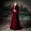 Elegant Burgundy Beading Sequins Lace Flower Velvet Prom Dresses 2025 A-Line / Princess V-Neck Long Sleeve Backless Floor-Length / Long Prom Formal Dresses