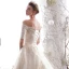 Luxury / Gorgeous Ivory Wedding Dresses 2019 A-Line / Princess Off-The-Shoulder Beading Lace Flower Short Sleeve Backless Royal Train