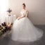 Charming Ivory Wedding Dresses 2019 A-Line / Princess Spaghetti Straps Beading Lace Flower Short Sleeve Backless Floor-Length / Long