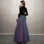 Sjarmerende Svart Stjernehimmelen Selskapskjoler 2019 Prinsesse Høy Hals Suede Glitter Polyester 3/4 Ermer Lange Formelle Kjoler