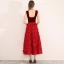 Chic / Beautiful Burgundy Evening Dresses  2019 A-Line / Princess Shoulders Suede Tassel Sleeveless Tea-length Formal Dresses