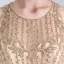 Luxury / Gorgeous Gold Evening Dresses  2019 Trumpet / Mermaid Scoop Neck Handmade  Beading Crystal Pearl Sequins Sleeveless Floor-Length / Long Formal Dresses