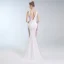 Sexy Ivoire Transparentes Robe De Soirée 2019 Trompette / Sirène V-Cou Paillettes Faux Diamant Sans Manches Dos Nu Train De Balayage Robe De Ceremonie