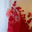 Chic / Beautiful Burgundy Evening Dresses  2019 A-Line / Princess Scoop Neck Beading Crystal Lace Flower Appliques 3/4 Sleeve Sweep Train Formal Dresses