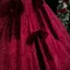 Vintage / Retro Burgundy Bow Prom Dresses 2025 Ball Gown Strapless Sleeveless Backless Floor-Length / Long Formal Dresses