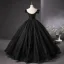 Amazing / Unique Black Beading Appliques Sequins Glitter Prom Dresses 2025 Ball Gown Off-The-Shoulder Feather Short Sleeve Backless Floor-Length / Long Prom Formal Dresses
