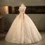 Flower Fairy Champagne Beading Sequins Lace Flower Multi-Colors Appliques Prom Dresses 2025 Ball Gown Scoop Neck Sleeveless Backless Floor-Length / Long Formal Dresses