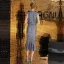 Sparkly Silver Evening Dresses  2019 Trumpet / Mermaid Scoop Neck Sequins Sleeveless Tea-length Formal Dresses