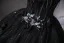 Amazing / Unique Black Beading Appliques Sequins Glitter Prom Dresses 2025 Ball Gown Off-The-Shoulder Feather Short Sleeve Backless Floor-Length / Long Prom Formal Dresses