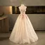 Flower Fairy Champagne Beading Sequins Lace Flower Multi-Colors Appliques Prom Dresses 2025 Ball Gown Scoop Neck Sleeveless Backless Floor-Length / Long Formal Dresses