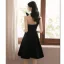 Fashion Summer Black Homecoming Graduation Dresses 2021 A-Line / Princess One-Shoulder Sleeveless Backless Bow Knee-Length Formal Dresses