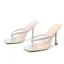 Casual Summer Street Wear Black Rhinestone Womens Sandals 2021 9 cm Stiletto Heels Open / Peep Toe Womens Sandals High Heels