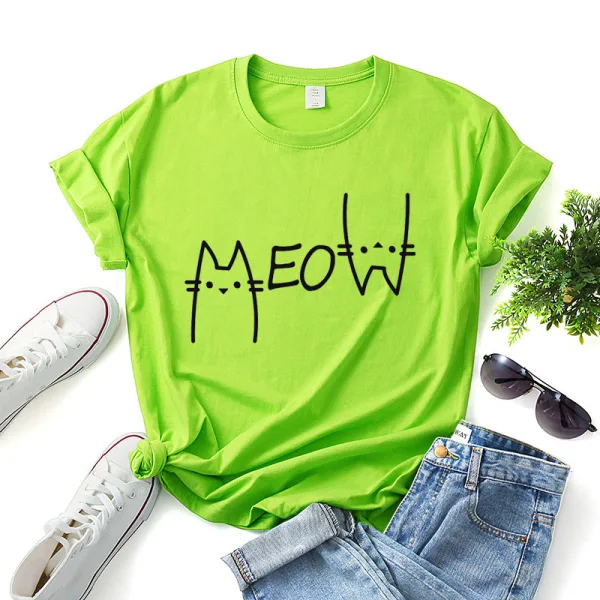 Lovely Summer White Loose Street Wear Cotton T-Shirts 2021 Scoop Neck Short Sleeve Women's Tops T-shirt