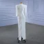 High-end Ivory Corset Wedding Dresses 2021 Trumpet / Mermaid High Neck Beading Pearl Sequins 3/4 Sleeve Floor-Length / Long Wedding