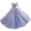 Charming Sky Blue Prom Dresses 2021 A-Line / Princess Square Neckline Beading Star Sequins Rhinestone Long Sleeve Backless Floor-Length / Long Prom Formal Dresses