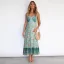 Bohemia Summer Street Wear Resort Wear Floral Candy Pink Maxi Dresses 2021 Spaghetti Straps Sleeveless Backless Ankle Length