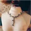 Romantisch Zilveren Nek Ketting 2017 Rhinestone Metaal Accessoires Bruidssieraden