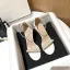 Sexy Blanche Cocktail Soirée Perle Sandales Femme 2021 10 cm Talons Aiguilles Bride Cheville Peep Toes / Bout Ouvert Sandales Talons Hauts