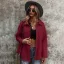 Comfortable Fall Winter Street Wear Beige Suede Regular Blouses 2021 Lapel  Long Sleeve Women's Tops