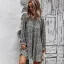 Summer Beach Street Wear Resort Wear Candy Pink Floral Women Dresses 2021 V-Neck Long Sleeve