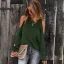 Désinvolte Tomber Hiver Coton Orange épaules Chandails 2021 Ample Manches Longues Hauts pour Femmes