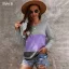 Mode Désinvolte Tomber Hiver Multi-Couleurs Chandails 2021 Encolure Dégagée Coton Ample Manches Longues Hauts pour Femmes